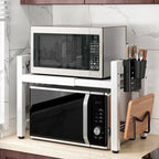 Organizador de Cozinha 2 em 1 com Prateleira para Micro-ondas e Condimentos