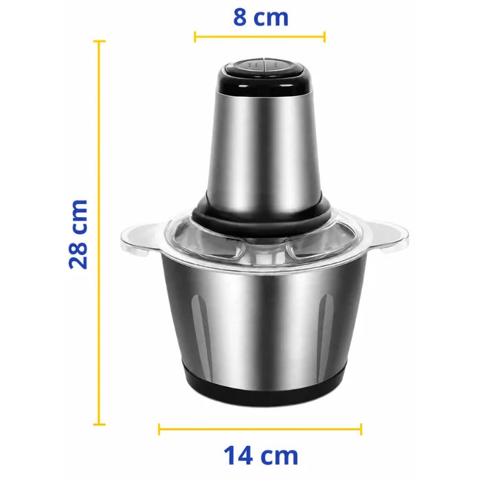 Triturador Elétrico ChefPro 2L Bivolt + Tábua de Madeira Grátis