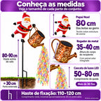 Luminária Solar de Jardim de Papai Noel com Regador