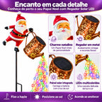Luminária Solar de Jardim de Papai Noel com Regador