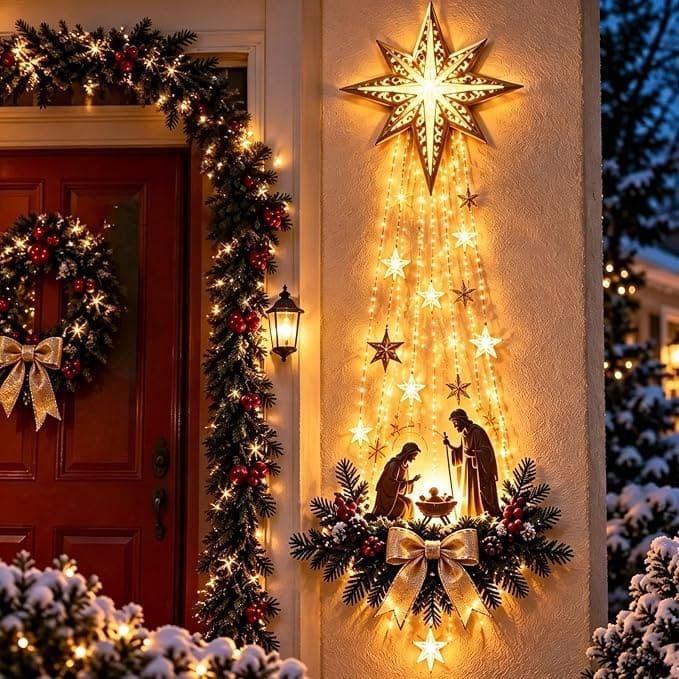 Decoração de Parede Presépio Iluminado – Estrela de Belém 1 metro e 86 cm